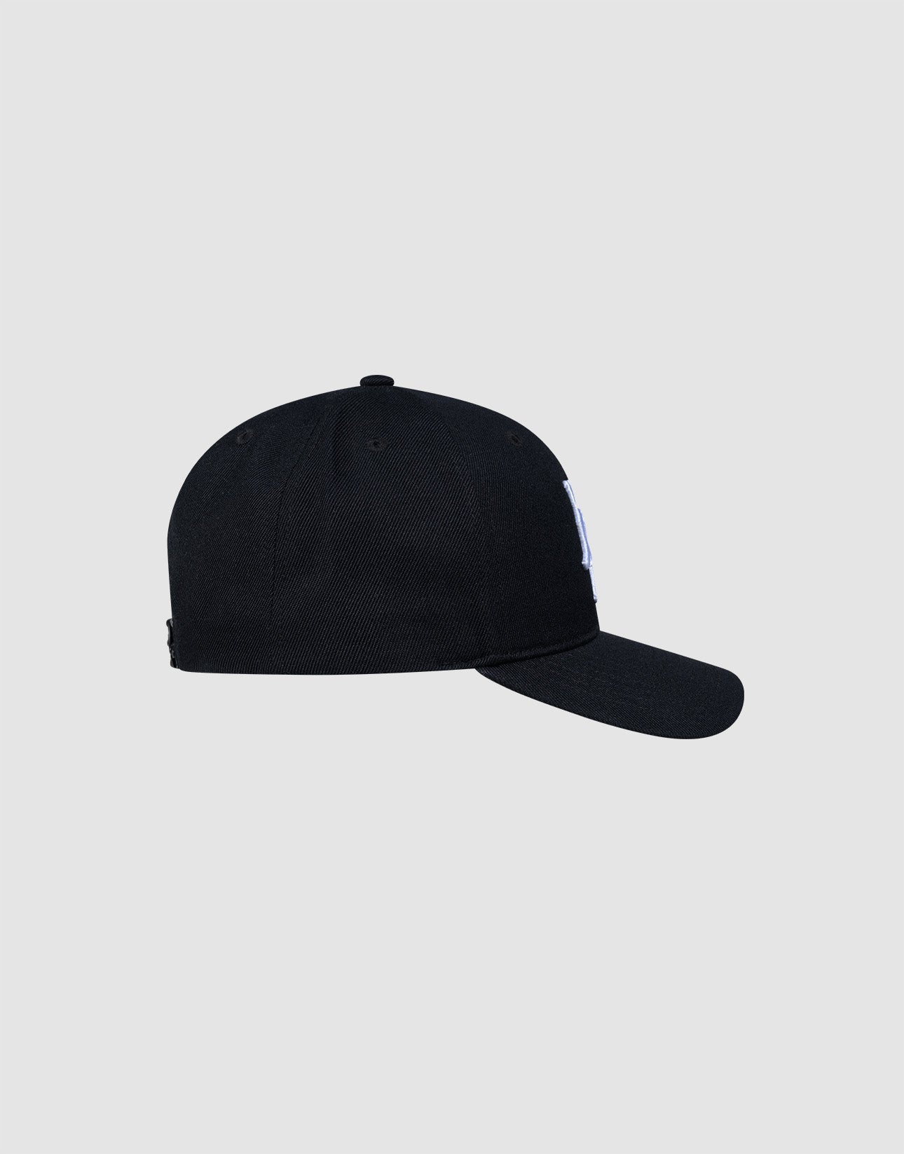 The LFDY Snapback by LIVE FAST DIE YOUNG is shown in side view against a plain light gray background, featuring a Multi-Logo-Stick design, curved brim, visible stitching, adjustable snap closure, and one-size fit.