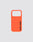 The LFDY Phone Case by LIVE FAST DIE YOUNG features bright orange TPU, a large camera cutout, and bold black "LIVE FAST" text printed vertically along the right side. The background is plain light gray.