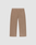The Live Fast Boucle Pants by LIVE FAST DIE YOUNG are beige, wide-leg knit pants with an elastic waistband, straight leg, and a single back patch pocket, shown flat on a white background.