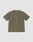 Back view of the Live Fast Rhinestone Tee by LIVE FAST DIE YOUNG in olive green with a vintage Waschung finish, short sleeves, simple crew neckline, and no visible logos or designs, laid flat on a white background.