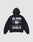 The Live Fast Vegas Hooded by LIVE FAST DIE YOUNG is a black oversize-fit hoodie with a cozy hood, front and back prints, bold white "LAS VEGAS Nevada, U.S.A." text, event details, and phrases like LIVE FAST, DY, and Convention Center.