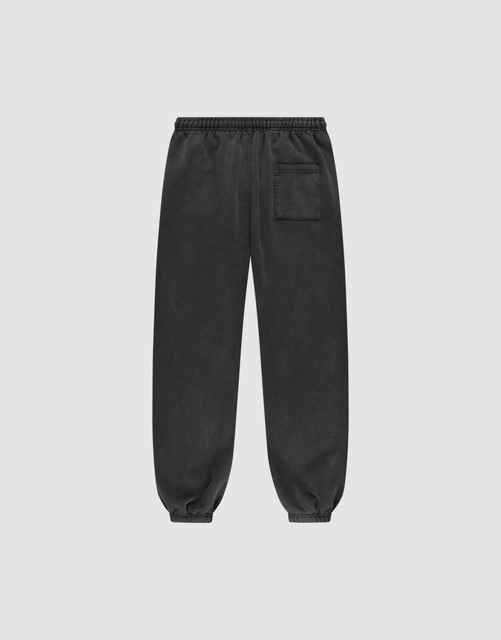The LFDY 40 Wide Cuff Jogger by LIVE FAST DIE YOUNG features an Oversize Fit in soft cotton, elastic waistband, zippered side pockets, a back pocket, and elastic cuffs, shown on a light grey background.