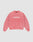 The Basic LiveFast Sweater by LIVE FAST DIE YOUNG is a pink crewneck with "LiveFast™" in bold white on the front, featuring a trendy faded look and shown against a plain light gray background.