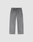 Back view of the LIVE FAST DIE YOUNG Basic Wide Jogger in gray with an elastic waistband, single back pocket, and oversized fit, shown against a plain light gray background.