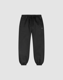 The LIVE FAST DIE YOUNG Basic Loose Jogger features a loose fit, elastic waistband with drawstring, side pockets, and elastic ankle cuffs, shown on a light gray background. | plain
