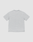 The LFDY Slim Tee by LIVE FAST DIE YOUNG is a plain light gray slim fit shirt made from soft Baumwolle, shown from the back with a subtle flag-label detail, laid flat against a white background.