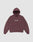 The LFDY Embroidery Hooded by LIVE FAST DIE YOUNG is a maroon, regular fit, 100% Baumwolle french terry hoodie with a front pocket and "Silver Firs Originals" in white script on the chest, shown against a plain light gray background.