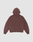 The LFDY Embroidery Hooded by LIVE FAST DIE YOUNG, made from soft french terry and 100% Baumwolle in a regular fit, is laid flat with the back facing up on a light gray background, showing its long sleeves and relaxed style.