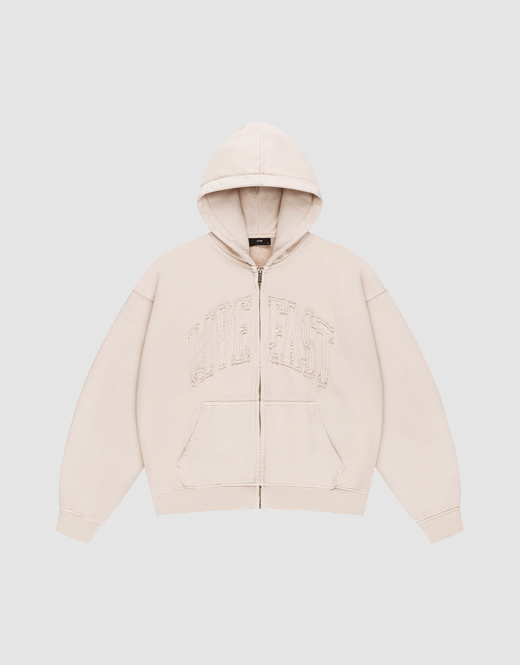 Ripped College Hooded Zip