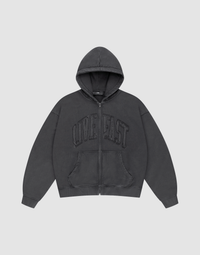 Ripped College Hooded Zip