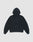 The LFDY Script Hooded by LIVE FAST DIE YOUNG is a plain black oversized sweatshirt with long sleeves, ribbed cuffs and hem, shown from the back against a light gray background.