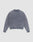 The LIVE FAST DIE YOUNG Basic Blank Sweater, a washed gray, long-sleeve crewneck in Baumwolle, is laid flat on a light background, showcasing its simple vintage-washed style and casual design.