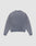 The LIVE FAST DIE YOUNG Basic Blank Sweater, a faded blue, long-sleeve crewneck with Vintage-Waschung, is shown laid flat with the back facing up on a light gray background.