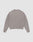 The LIVE FAST DIE YOUNG Basic Blank Sweater is a light gray, oversized, long-sleeve sweatshirt with ribbed cuffs, collar, and waistband, shown laid flat with the back facing up on a white background.