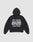 The Live Fast NY Hooded by LIVE FAST DIE YOUNG is a black oversize hoodie crafted from Baumwolle, with bold white "Jim Jones Live Fast" text and abstract graphics on the back plus front- and backprint details.