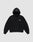 The LFDY Savior Hooded by LIVE FAST DIE YOUNG is a black, oversize fit sweatshirt with a front pocket and small white logo on the left chest, made from 100% Baumwolle, shown on a plain light gray background.
