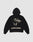 The LFDY Savior Hooded by LIVE FAST DIE YOUNG is an oversize black sweatshirt in 100% Baumwolle, featuring an abstract scratched beige graphic and Logo Stick on the back with “LIVE FAST” text at the bottom. Shown on a light gray background. | plain