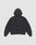 The Live Fast Box Hooded by LIVE FAST DIE YOUNG is a plain black hoodie, shown from the back on a light gray background. Made from a soft cotton-polyester blend, it has a hood, long sleeves, ribbed cuffs and hem, with no visible logos or designs.