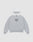 The Live Fast Property Hooded by LIVE FAST DIE YOUNG is a light heather grey oversized hoodie with a front pocket, soft cotton-polyester blend, and black curved "Property ZAVO FAST" text, shown on a plain white background.