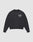 The Live Fast Die Young Chest Sweater by LIVE FAST DIE YOUNG is an oversized black crewneck with a subtle vintage effect. It features a small white “LIFE IS THE WAVE” chest print above a circular wave design, shown on a plain white background.