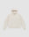 The Basic Blank Hooded by LIVE FAST DIE YOUNG is a plain, oversized off-white hooded sweatshirt with a front kangaroo pocket, ribbed cuffs, and subtle Flag-Label detail, shown flat on a light gray background.