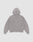 The LIVE FAST DIE YOUNG Basic Blank Hooded sweatshirt in light gray Baumwolle is shown flat, back facing up on a white background. It features long sleeves, ribbed cuffs, and a ribbed waistband.