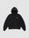 The Live Fast Plain Hooded by LIVE FAST DIE YOUNG is a black cotton hoodie with a front pocket and a small white "LVM PART" print on the left chest, shown against a light gray background.