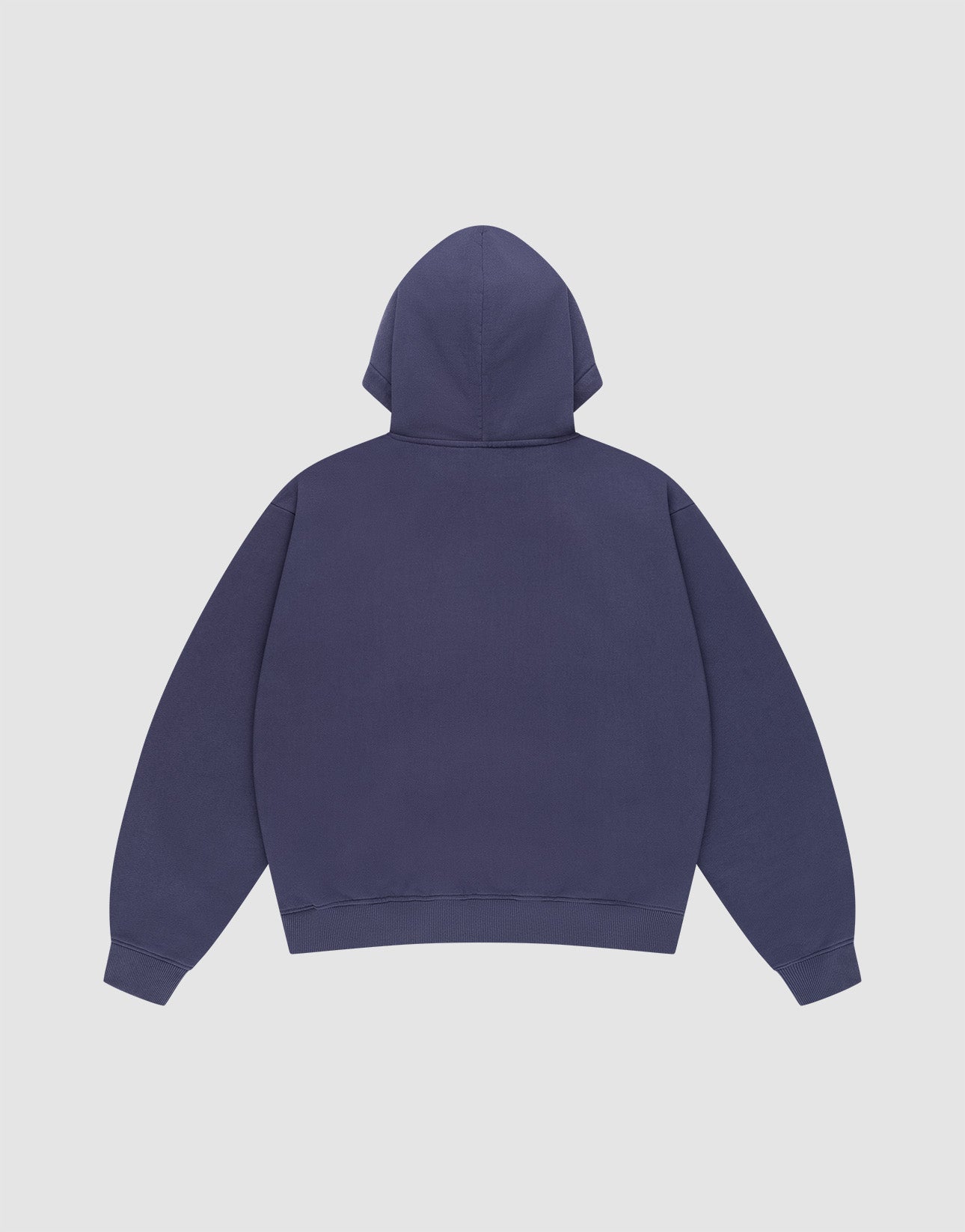 The Live Fast Plain Hooded sweatshirt by LIVE FAST DIE YOUNG in Oversize Fit is shown from the back on a light gray background, with the hood up and sleeves spread out, crafted from soft Baumwolle for all-day comfort.