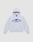 The Live Fast Beware Hooded by LIVE FAST DIE YOUNG is a light gray oversize fit hoodie with a front pouch pocket, bold blue snarling wildcat graphic, and "LIVE FAST BEWARE" on the chest. Made from 100% Baumwolle for maximum comfort.