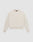 The LIVE FAST DIE YOUNG Basic Blank Sweater is a light beige, oversized crewneck with long sleeves, ribbed cuffs, hem, and collar, made from a soft cotton-polyester blend with a subtle flag label. Shown laid flat on a white background.