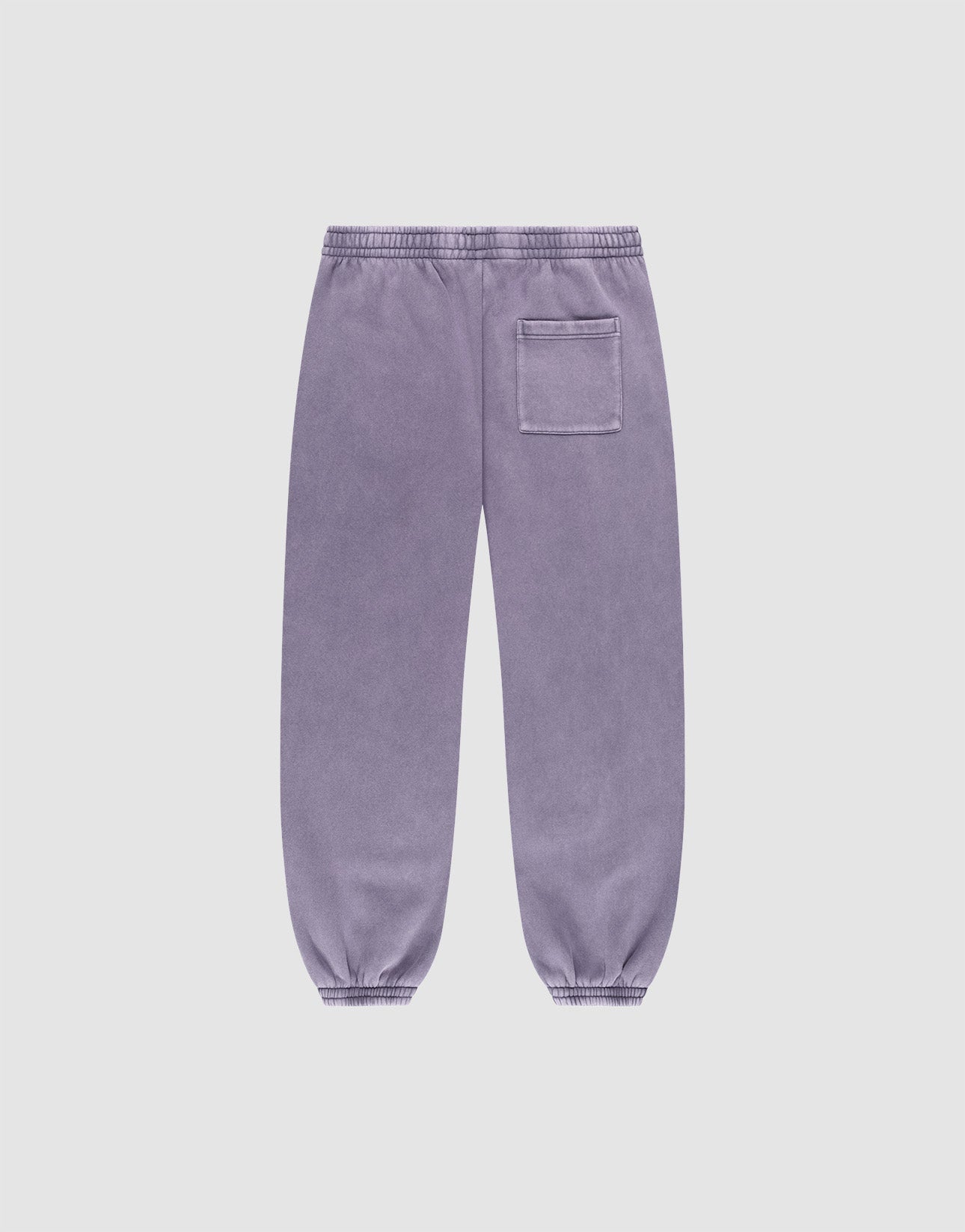 The LFDY Hotline Loose Jogger by LIVE FAST DIE YOUNG is a purple, loose fit sweatpant with elastic waist and ankles, a back pocket, and subtle leg print, shown against a plain light gray background.