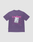 The Basic Evidence Tee by LIVE FAST DIE YOUNG is a purple 100% cotton T-shirt with LiveFast pink backprint, black-and-white photo, and oversize fit for comfort. Features front and back prints for standout style.
