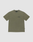 The Basic 210 Tee by LIVE FAST DIE YOUNG is an olive green oversize fit, short-sleeve t-shirt in 100% cotton with a crew neck and small LiveFast front print on the left chest, shown flat on a plain light gray background.