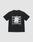 LIVE FAST DIE YOUNG's Basic Evidence Tee is an oversize black shirt featuring repeated white LiveFast™ text and a bold receipt graphic backprint. Made of 100% cotton (Baumwolle), shown on a plain light gray background.