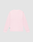 The Basic Waffle Longsleeve by LIVE FAST DIE YOUNG is a light pink, oversize fit shirt made from soft Baumwolle Polyester, shown flat from the back against a plain gray background with no visible patterns.