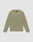 The Basic Waffle Longsleeve by LIVE FAST DIE YOUNG is a plain, light olive green, crew neck shirt with long sleeves made from soft Baumwolle, shown flat on a light gray background.