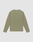 The Basic Waffle Longsleeve by LIVE FAST DIE YOUNG in olive green is displayed laid flat, back side up, against a plain light background.
