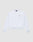 The LIVE FAST DIE YOUNG Basic +49 Chest Sweater is a light gray oversized crewneck with long sleeves and a small chestprint logo on the left, shown against a plain light gray background.
