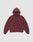The Basic Hooded Zip by LIVE FAST DIE YOUNG is a maroon zip-up hoodie with a hood, front pockets, and small white LFDY branding on the left chest, shown on a plain light gray background.