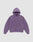 The Basic Evidence Hooded by LIVE FAST DIE YOUNG is a plain purple oversized fit hoodie in Baumwolle Polyester, with a front pocket and small white text on the left chest, shown on a light grey background.