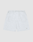 LIVE FAST DIE YOUNG Basic Shorts in light gray feature a logo-print on the lower left leg, elastic waistband with white drawstring, side pockets, and a regular fit. Displayed on a plain gray background.