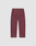 The LIVE FAST DIE YOUNG Basic Wide Jogger features a wide fit, straight-leg design in maroon, made from soft Baumwolle with an elastic waistband and single back pocket, shown laid flat on a plain white background.