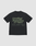 The LIVE FAST DIE YOUNG Basic 210 Tee is a black oversize fit shirt in 100% Baumwolle, featuring large green “LiveFast ArmyGrn 17-0517” text on the back plus extra small front and back prints with symbols.