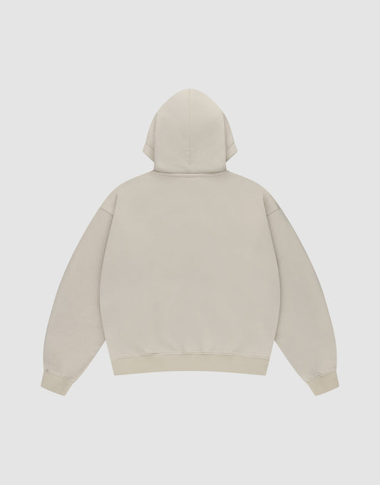 Basic Script Hooded Zip
