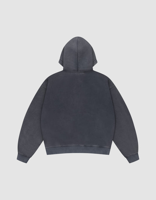 Basic Script Hooded Zip