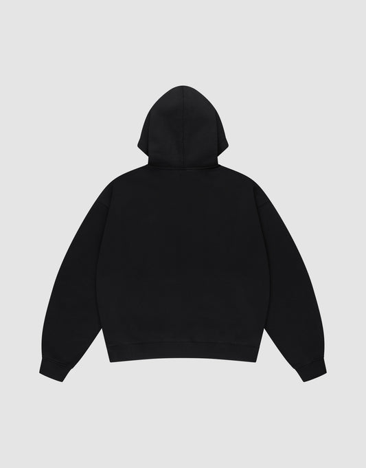 Basic Script Hooded Zip