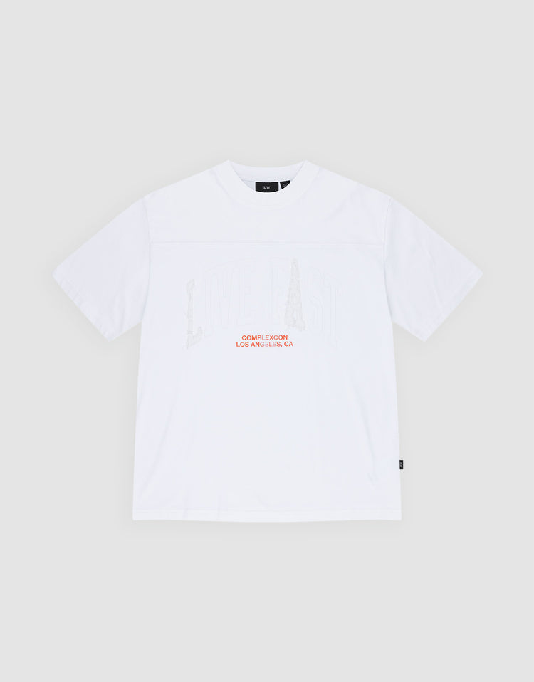 Live Fast Distressed College Tee