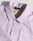A close-up of the LIVE FAST DIE YOUNG LFDY Striped Padded Shirt in light pink and white stripes, featuring a folded collar, two pockets, and white buttons. This Herren Hemdjacke is neatly arranged on a light surface.