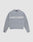 The Live Fast Boucle Sweater by LIVE FAST DIE YOUNG is a gray oversized knit with "LIVE FAST" in bold white letters across the chest, shown against a plain light background.