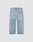 The LFDY Baggy Denim by LIVE FAST DIE YOUNG features a light blue, high-waisted baggy fit with two back pockets, belt loops, and wide straight legs—made from 100% cotton and shown flat on a white background.